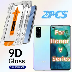 2-Pack Honor V20/v30/v30 Pro Screen Protector, HD Tempered Glass, 9h Hardness, Dust-Free Bubble-Free, Easy Installation, Scratch-Resistant