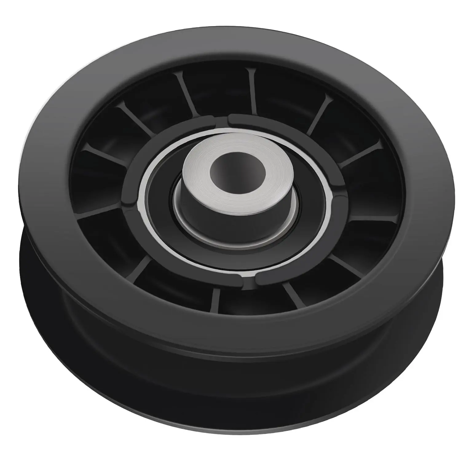 539110311 Flat Idler Pulley Compatible with Husqvarna Craftsman Poulan Cu-b Cadet EZ4217 EZ4824 EZ5224 RZ4219 RZ5424 Mower Replacement 14259 84005748 (3/8" ID & 3-1/2" OD)
