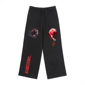 Red Mictēcacihuātl Straight-Leg Sweatpants