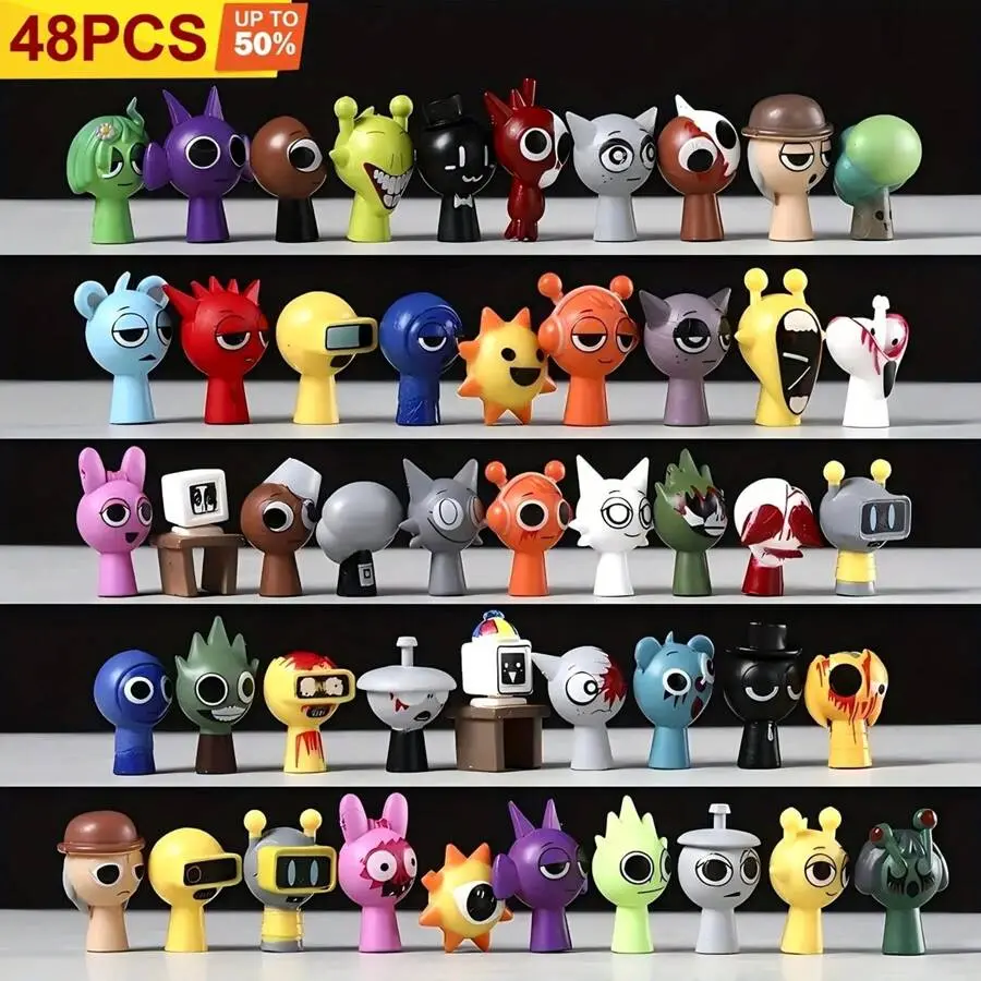 Sprunki Mega Collection - 48 Figures With Phase 1&3 Transformations- Full 20 Character Set