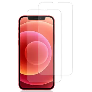 2x Tempered Glass for iPhone 13 Pro Max, Nakedcellphone 9H Hard Clear Screen Protector Guard [Scratch/Crack Saver] - Twin Pack