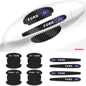 8pcs Ford Car Door Bowl + Handle Protection Set, Anti-Scratch Waterproof Stickers, Easy Install Decals for Focus, Mondeo, Edge, Explorer