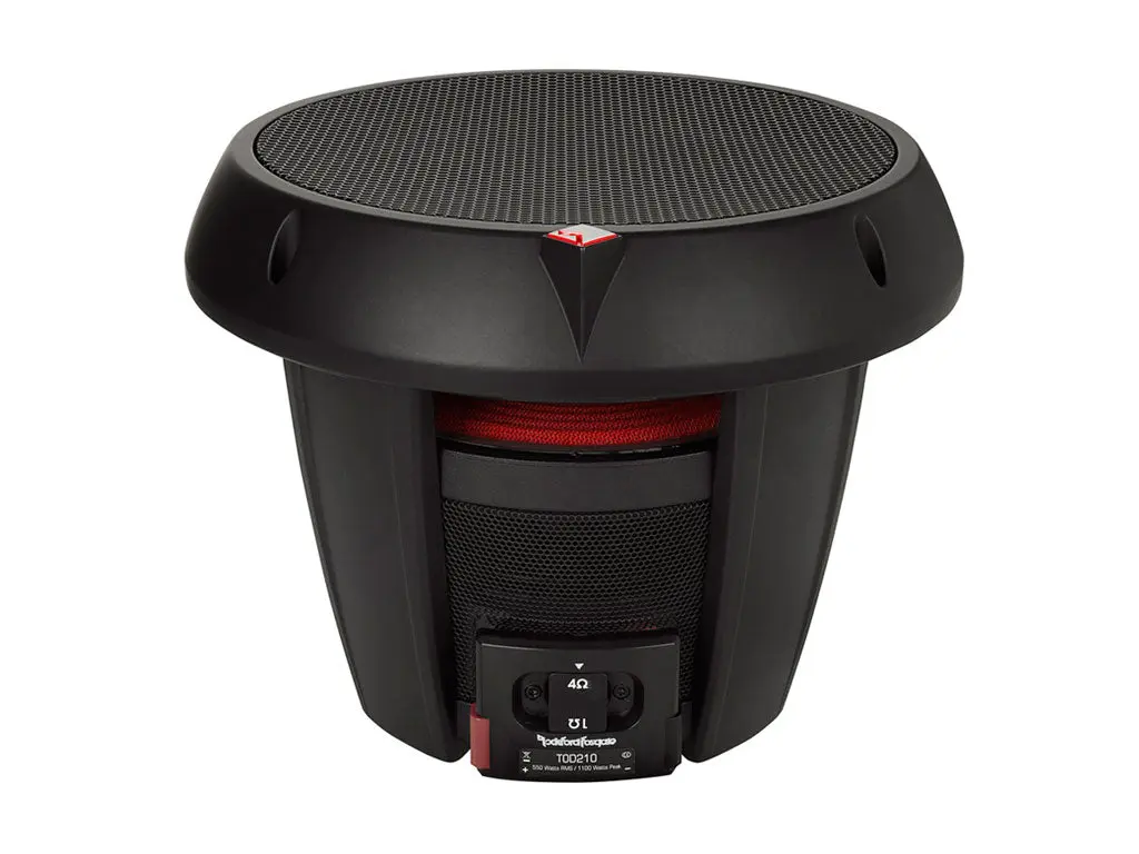Rockford Fosgate Power T0 12-inch Subwoofer, T0D412 Model, Die-Cast Aluminum Build, Dual Voice Coil, Selectable 2- or 8-Ohm Impedance, 8 AWG Insulated All-Metal Input Spring Terminal, Anodized Aluminum Heat Sinking Dust Cap