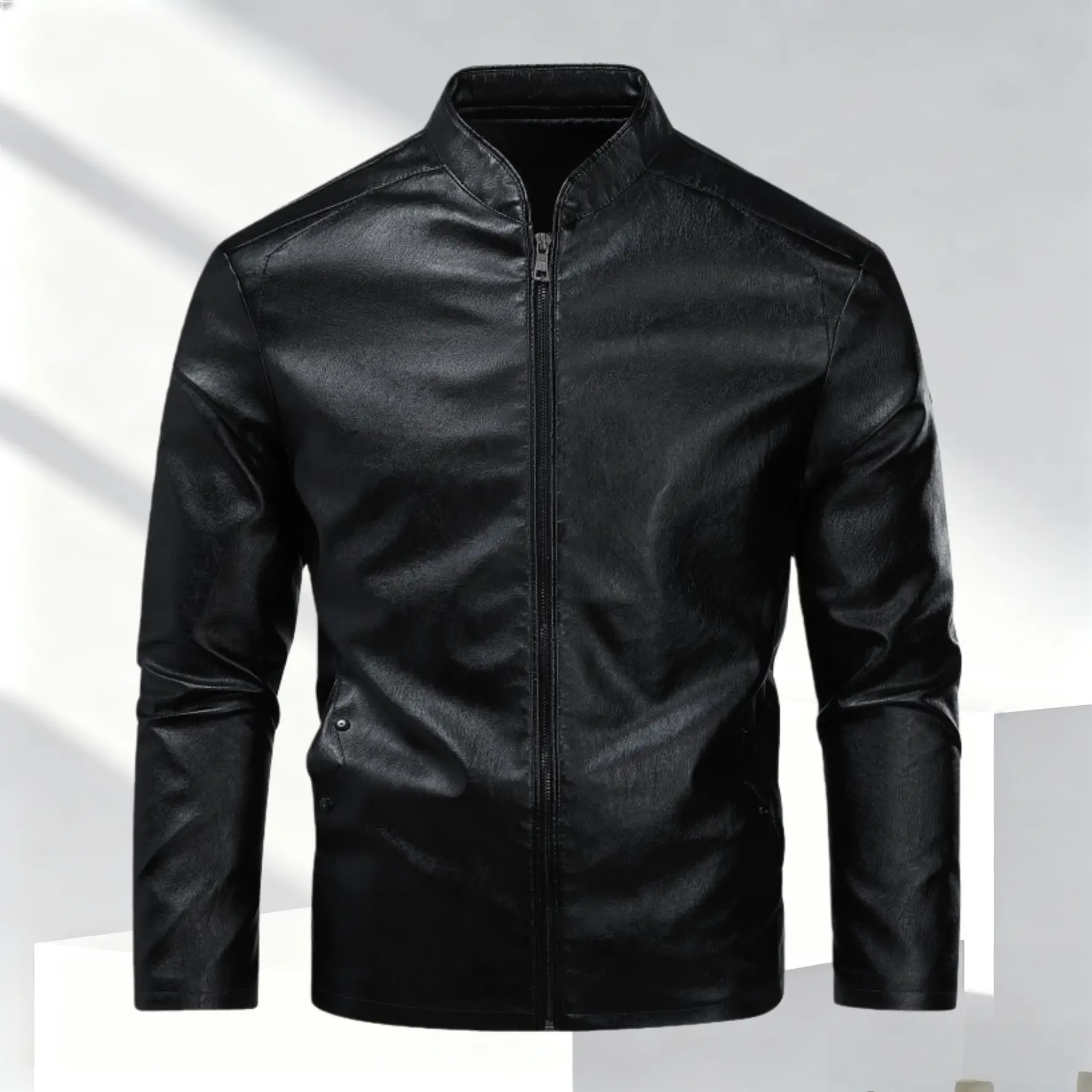 2000s leather jacket mens - TikTok Shop