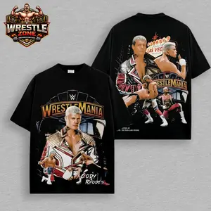 'The American Nightmare' Cody Rhodes v5 WWE Legend Premium Wrestling T Shirt 100% Cotton T-Shirt WrestleMania, Team Xtreme Shirt, WWE Fans Shirt, WWE Event Outfit