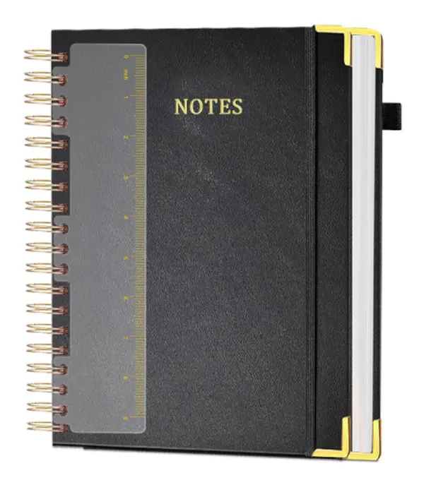 Aesthetic Thick Spiral Notebook Journal For Women in B5 Format - Stylish Linen Hardcover College Ruled Note Book w 300 Lined Pages - Cute Supplies For Bible Study & Staying Organized at Work or School