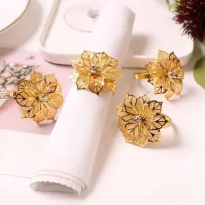4 piece romantic rolled rose paper towel flower tool paper towel flower origami napkin holder Hotel decoration