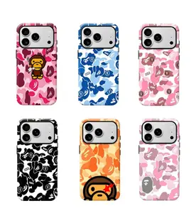 Bape Protective Camo Streetwear Phone Case Tough Suitable for iPhone 17/16/15/14/13/12/11 Pro Max/Plus new fashion trend design, Perfect Gift for Women Men.A gift for the fans