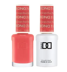 DND Gel & Lacquer #718 Pink Grapefruit 6oz Duo Set - Gel Polish & Regular Polish - UV Lamp Required for Gel - Made in U.S.A.