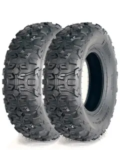 Gaomon 25x8-12 6 Ply Tubeless Front All Terrain Off-Road Tires, 2 Pack with Reinforced Sidewall Tread Armor for ATV/UTV (Trail, Sand), Two Pack