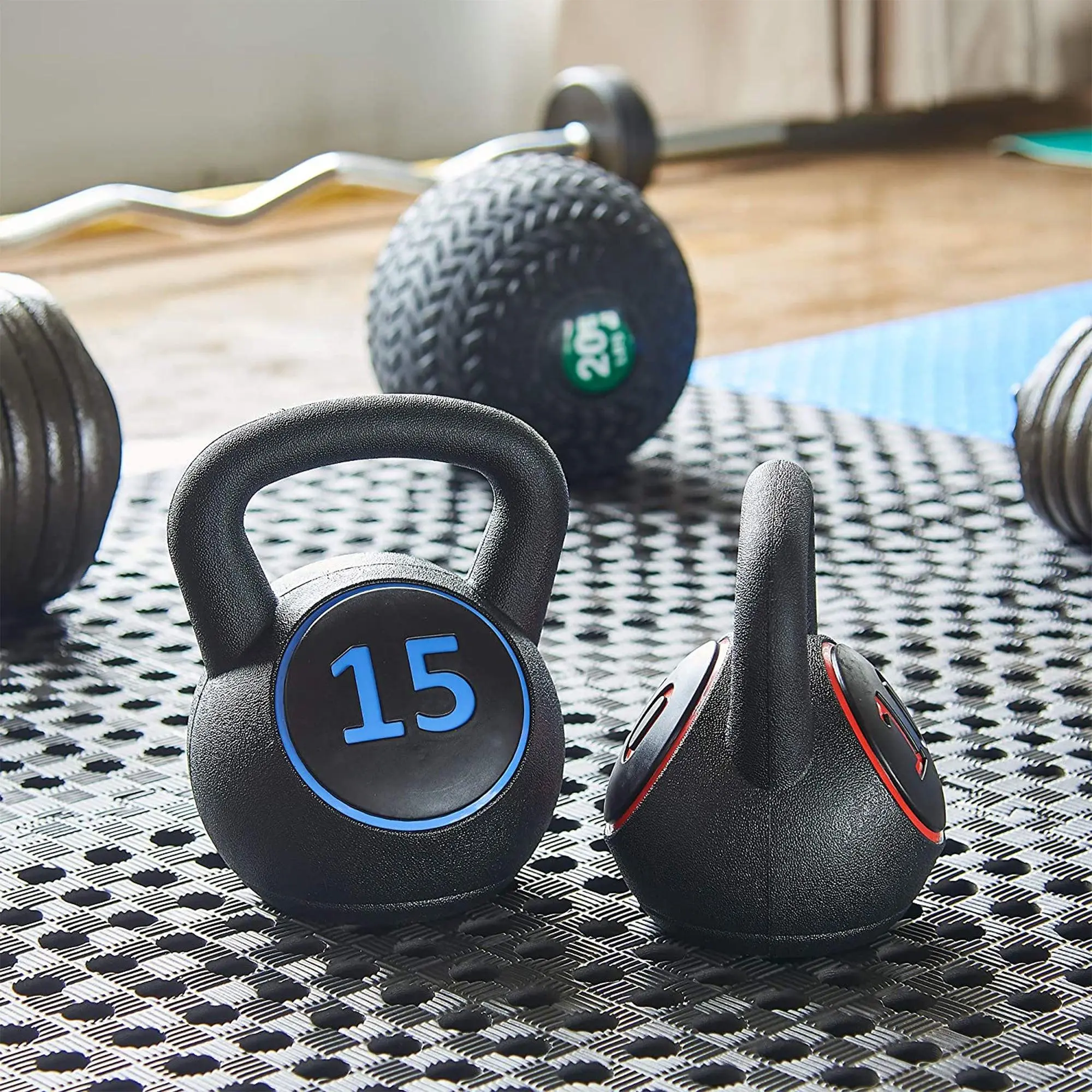 BalanceFrom Wide Grip Kettlebell Fitness Exercise Weights, 5, 10, and 15 Pounds BalanceFrom Wide Grip Kettlebell Fitness Exercise Weights, 5, 10, and 15 Pounds