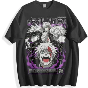 Gojo Satoru Anime Graphic Tee Jujutsu Kaisen Vintage Streetwear Shirt oversized Tshirt  Unisex Tees 100% Cotton