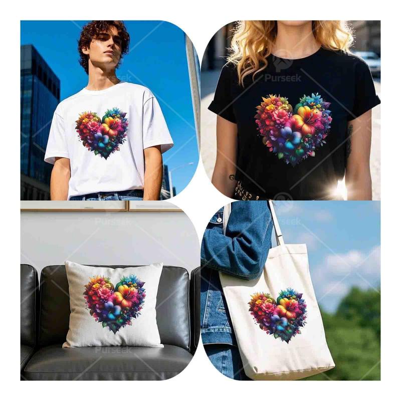 4 Pack Funny 67 Valentines Day Dabbing Heart Love 67 Meme Iron On Patches for Clothes Bags DIY Iron On Transfers Decor
