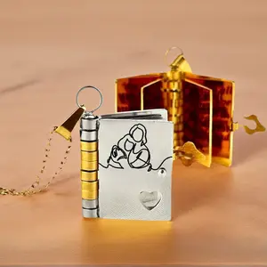 Granddaughter Gift Book Pendant Necklace – Hypoallergenic Stainless Steel Pendant, Sentimental Christmas Gift, Meaningful Jewelry for Birthday & Special Moments