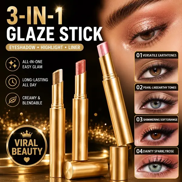 4 Pcs 3‑Color Gradient Cream Shimmer Eyeshadow Stick Set, Waterproof Smudge‑Proof Long‑Lasting Multi‑Tone Eyeshadow Pencil Easy‑To‑Apply Eye Makeup For Daily Party