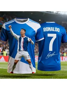 2026 Ronaldo 7 ChatGPT AI Design Football Jersey Adults Kids Fan Edition Summer Soccer Training Tops Fashion Sports Clothing