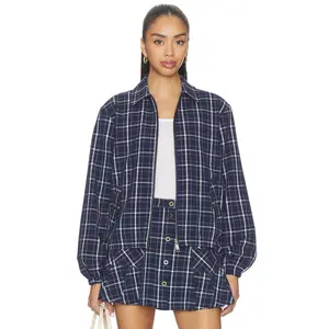 THE UPSIDE Valencia Lexi Collared Jacket in Check