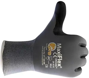 MaxiFlex Work Gloves Nitrile - Excellent Grip and Abrasion Resistance - Comfort Meets Protection - Multiple Applications Safety Gloves - 6 Pairs