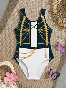 Fashion Beach Babe Starry Sky Print Halter One-Piece Swimsuit, Stylish Summer Swimwear, Comfortable and Cute Bathing Suit for Women