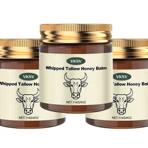 3-Piece set Whipped Tallow Honey Balm - 12 Oz,Moisturizing Cream for Soft, Smooth Skin - Handmade All-Natural Moisturizer- Hydrating Formula with Vitamins A, D, E, K,4 Oz, autumn, winter -Gentle Body Care Gift , body care products