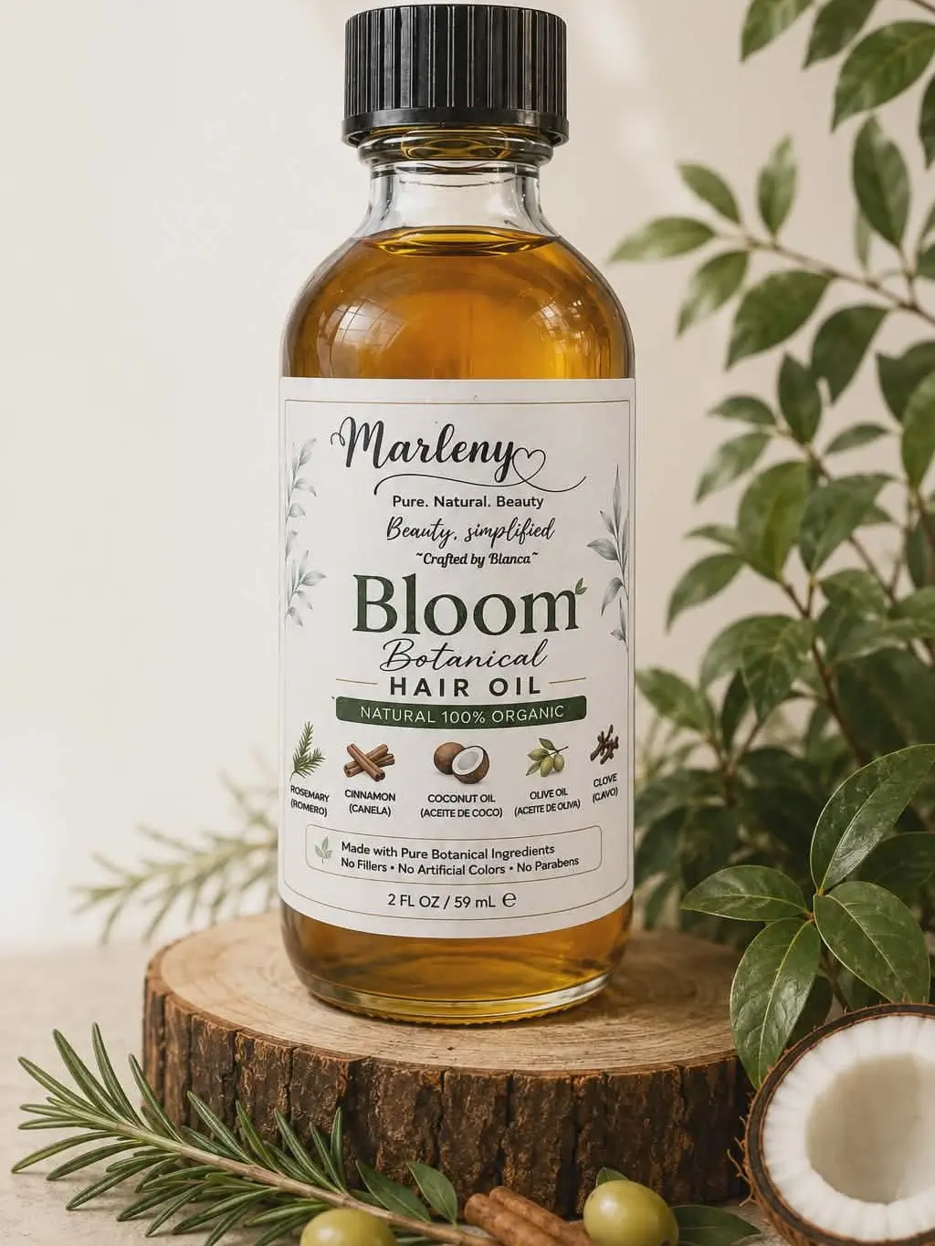 Marleny Bloom ​Botanical ​HAIR OIL ​- NATURAL & ORGANIC