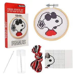 Peanuts Joe Cool Cross Stitch Embroidery Kit | 3.5 Inches