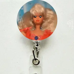 Funny Cringe Doll Meme Badge Reel – Retractable Work ID Clip