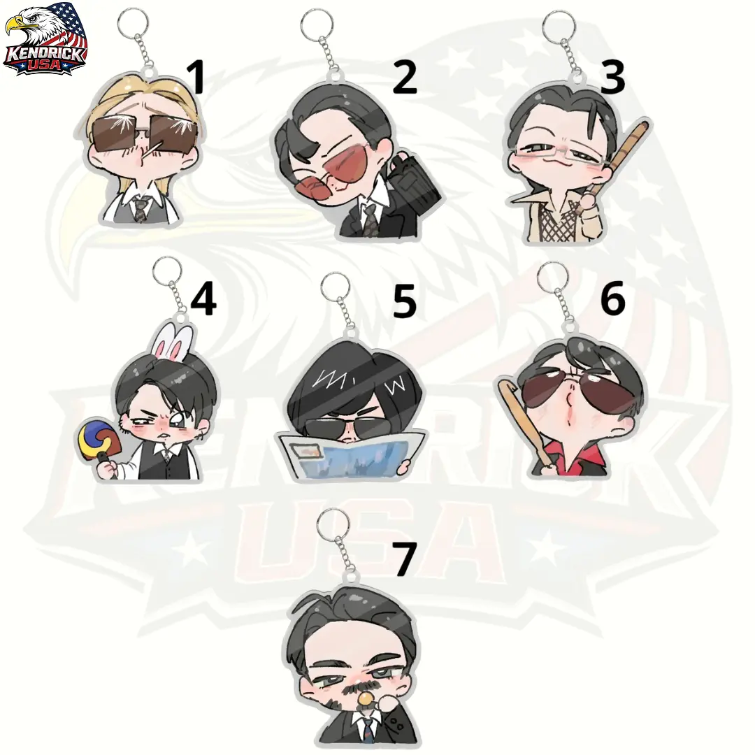 Kpop Boys Band Chibi Two Sides Keychain, Chibi acrylic keychain, Hot One's Show, Gift For Army, Arirang, Cute Idol Keyring, Kpop Fan Merch, Gift for Fan