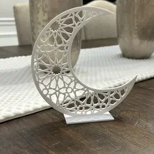 White Ramadan Crescent stand White Ramadan Crescent stand