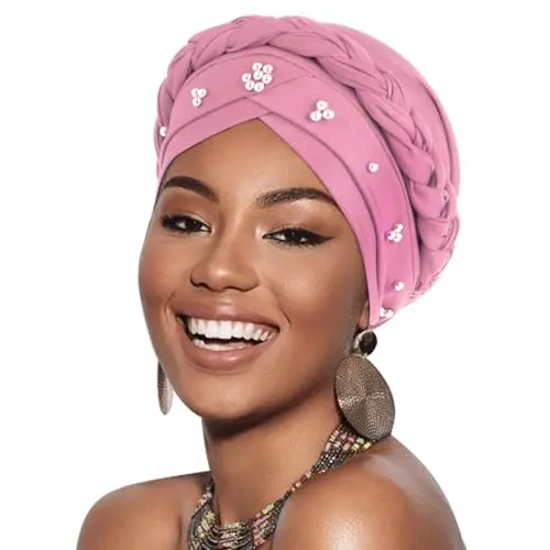 1 Pack Twisted Braid: Gold Bead Pink