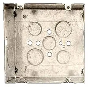 212 MAIN Hubbell Raco UL Listed Heavy-Duty Metal Steel Electrical Box, 4.69 in. Square Shape, for Wiring Access