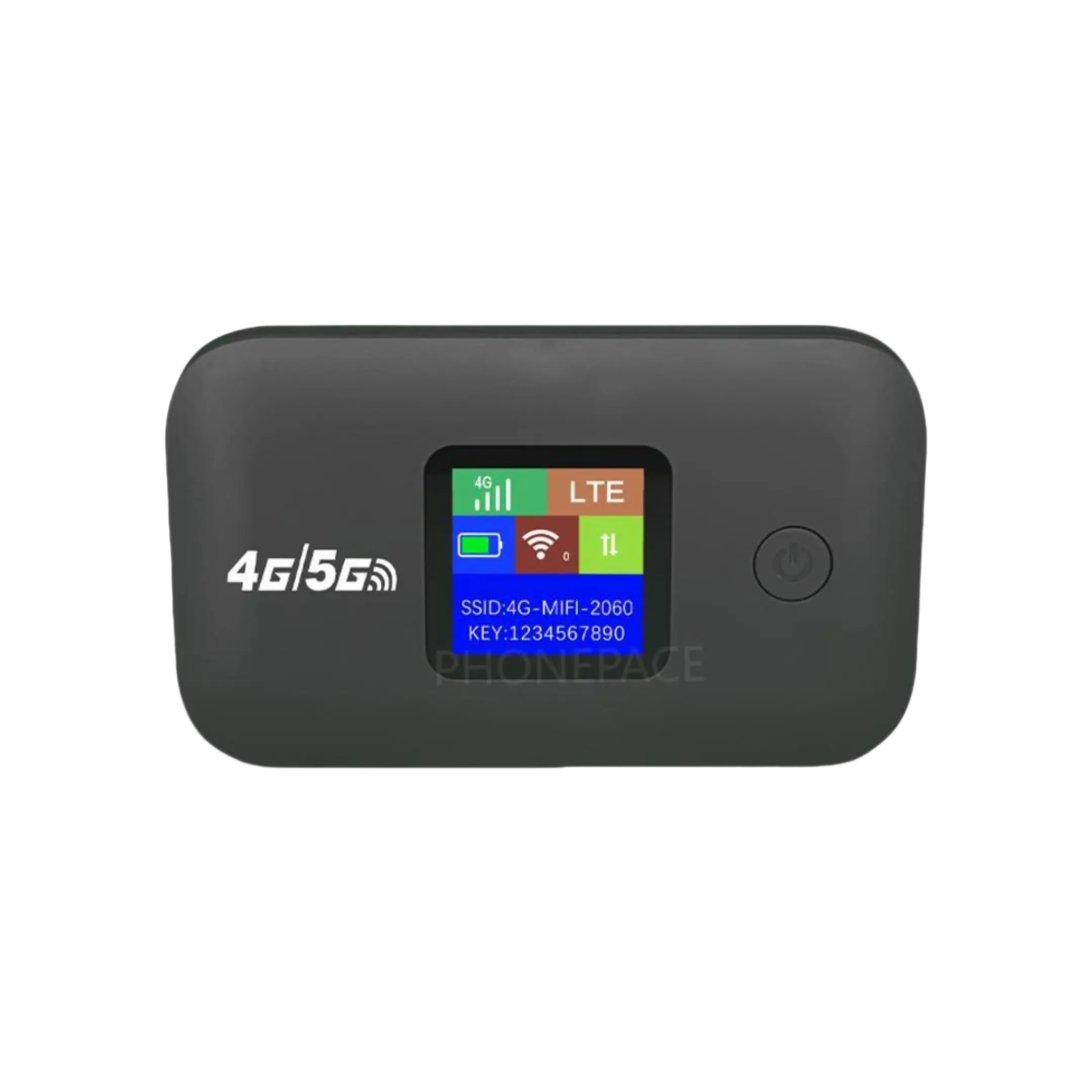 Black European Pocket Wi-Fi Hotspot with SIM Slot, 4G-5G Mobile Network, 300Mbps Speed, LED Display, Stable Connection, 10-Device Support, Outdoor RV Use 4G LTE Router (Batteries Not Included)