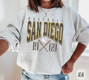 [SALE UP TO 50%] Vintage San Diego Baseball Crewneck Sweatshirt � Retro San Diego Baseball Shirt Gear, The Pads Fan Merch Tee for Men & Women