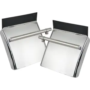 Stainless Steel Quarter Fenders for Semi Trucks, 24" x 24" Semi Truck Fenders with Tube Bracket and Mounting Hardware, 1 Pair Right & Left Quarter Fender Set, Fit for Semi Trucks