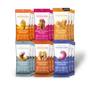 Earthside Farms Candied Nuts Keto Variety Pack | 1 oz (18 Packs) | Mixed Gourmet Snack Packs | No Sugar Added, Vegan, Keto, High Protein Nuts