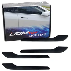 iJDMTOY 4pc Matte Black Finish Side Door Push Handle Decoration Cover Trims For 2017-up Tesla Model 3 & 2020-up Model Y