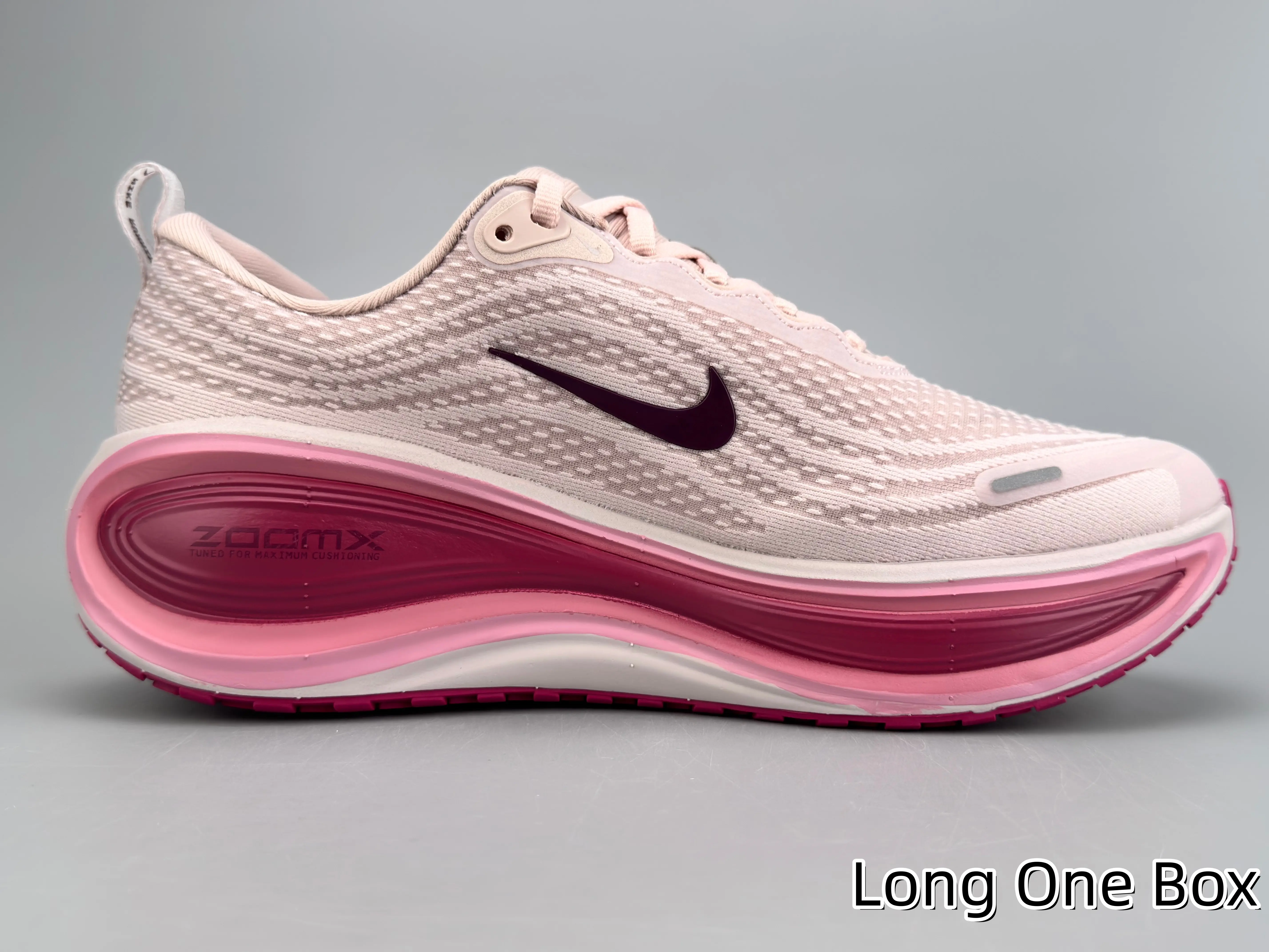 Cozy All-Day Run Sneakers - Soft Pale Pink Breathable Knit Upper, Gradient Fuchsia Squishy Thick Foam Midsole, Grippy Hollow Anti-slip Rubber Outsole - Ideal for Jogging, Gym - Relieves ft Aches Post-Long Walks
