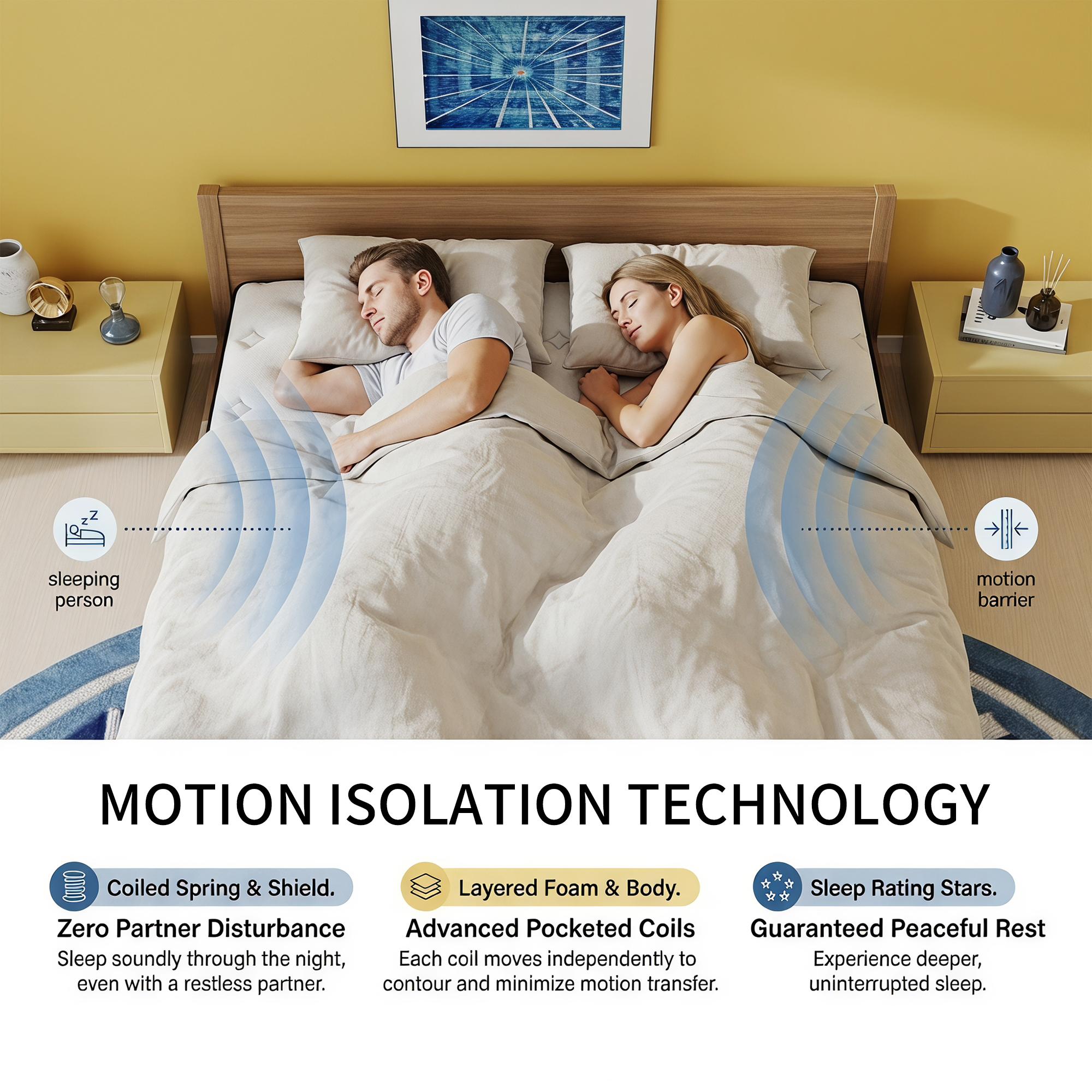 CHEHOON Twin Full Queen King Size Mattress in a Box 10/12/14 Inch Hybrid Mattresses Fiberglass-free Gel Memory Foam & Zoned Support Springs Pressure Relief Breathable Fabric Motion Isolation CertiPUR-US & OEKO-TEX