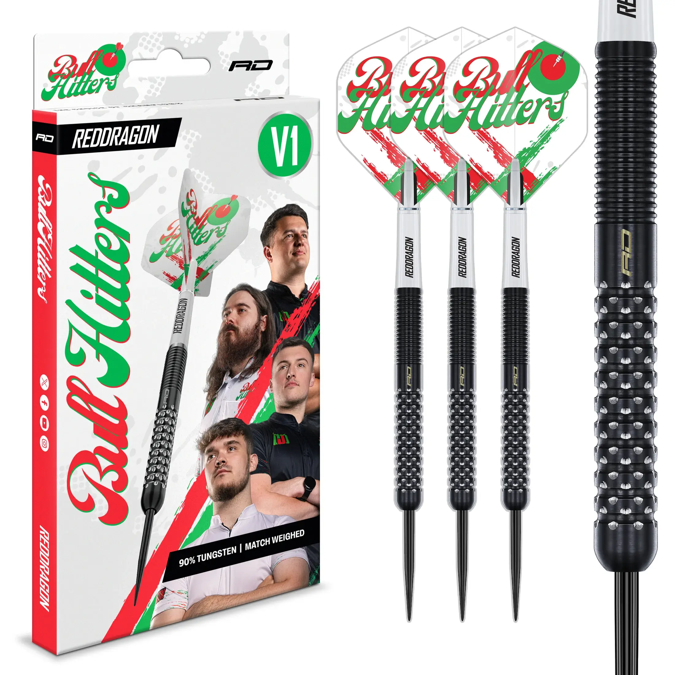 90% Tungsten Darts Set for Professionals, Front-Loaded Barrels with Precision Dual Grip for Stability, Black PVD Coating for a Bold Look, Explosive Launch, Match Play, Precision Grip