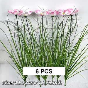 Outdoor Artificial Gerbera Bulb Grass Maintenance-Free Garden Decor