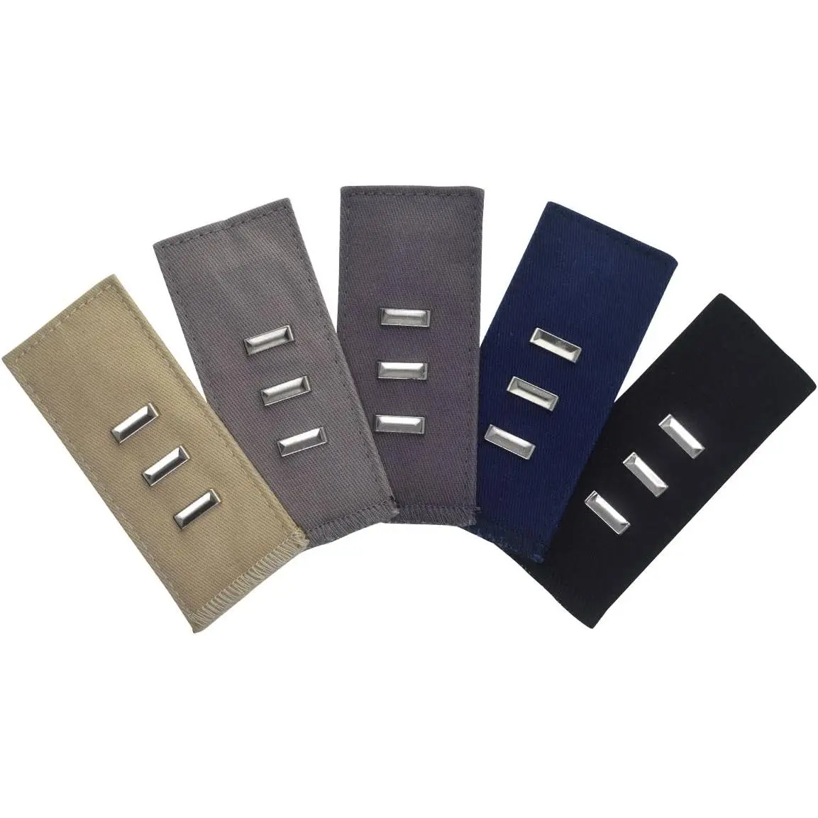 Black 5PCS Waist Extender Kit with Adjustable Metal Hook-Eye Closures, Clothes Accessories for Adjusting Pants Waistline, Jeans, Trousers