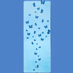 BLUE BUTTERFLY WORKOUT MAT