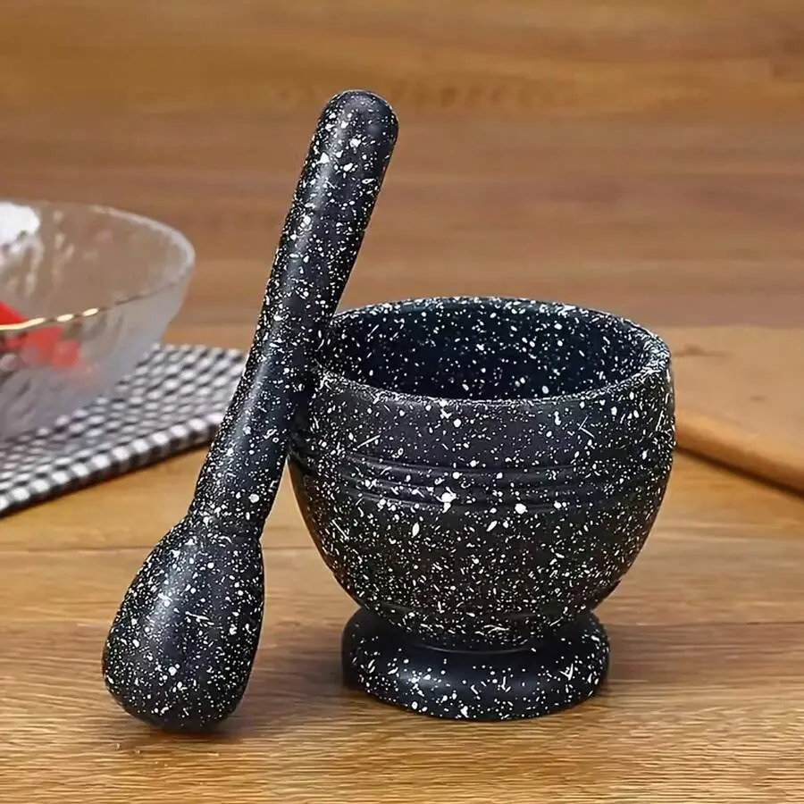 1 Set Plastic PP Grinder-Pestle with Bowl - Multi-Functional Kitchenware for Grind & Crush, Durable Easy-to-Use Cooking Accessory for Grains, Household Meal Prep Utensil
