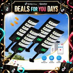 4Pack Outdoor Solar Street Lights Outdoor Waterproof Dusk To Dawn, Commercial Solar Parking Lot Lights With Motion Sensor, Solar Powered Street Light For Yard, Outside,Deals For You Days