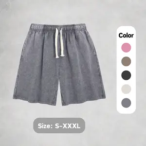 HarlyLand Women's Acid Wash Summer Shorts Soft Cotton Casual Loose Fit with Pockets for Daily Wear, Vacation, and Lounge Outfits