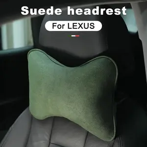 Suede Car Neck Pillow for LEXUS F Sport ES GX LX LBX LM NX RX RZ UX TX LS500h IS300 - Headrest Cushion for Auto Seat Accessories