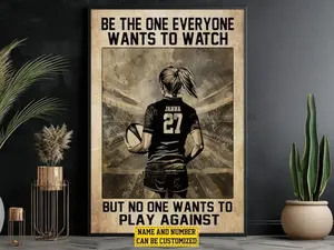 Volleyball Motivation Personalized Canvas Print, Volleyball Poster Print, Volleyball Custom Gift For Girl Daughter