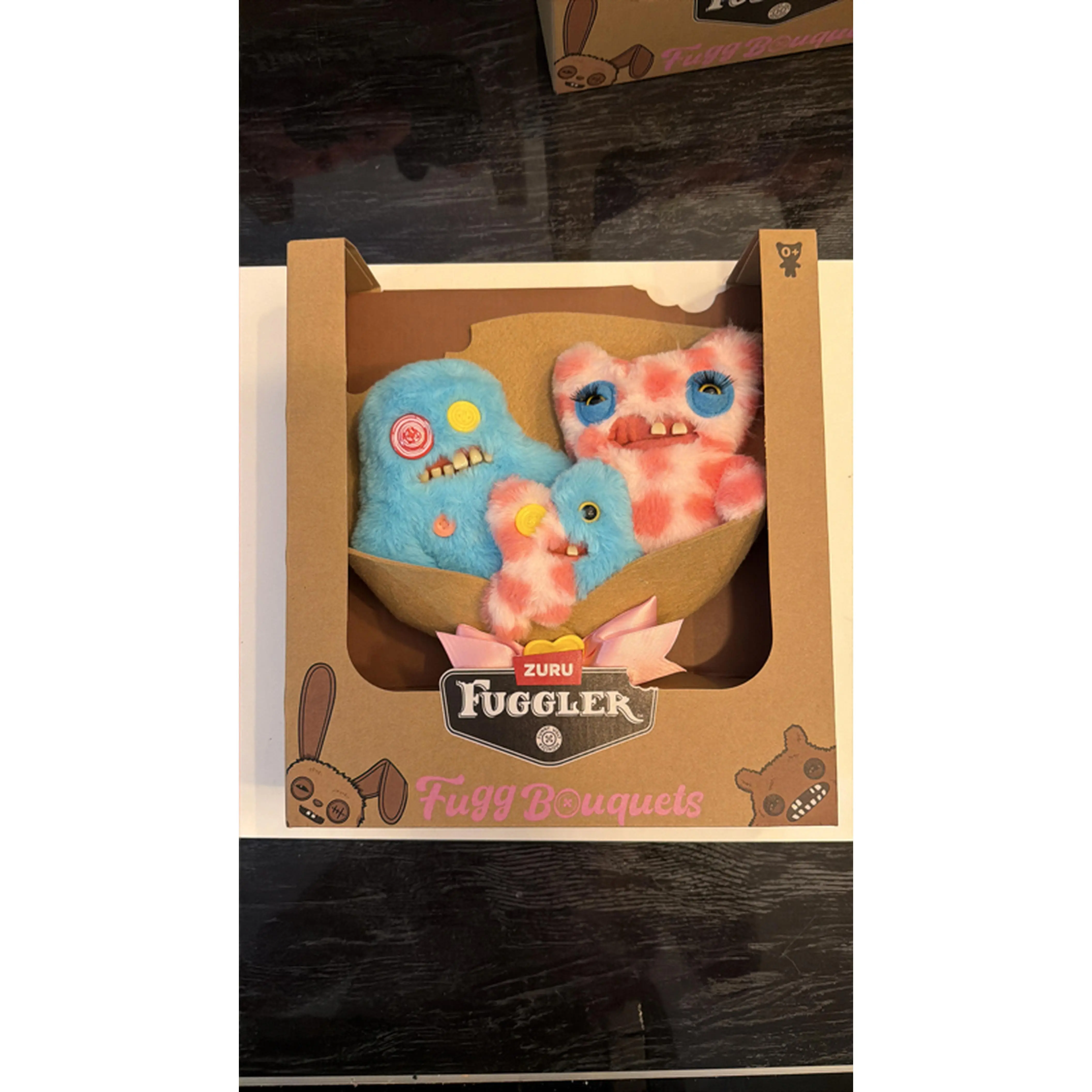 Zuru Fuggler Fugg Bouquets - Pink/White and Baby Blue Plush Toys in Boxed Set