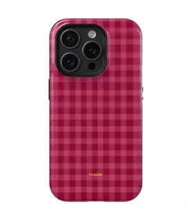 POMEGRANATE Aesthetic Tough Phone Case – POMEGRANATE Collage Design, Glossy Shockproof Dual Layer Cover, Protective Hard Shell, Trendy Kawaii Style for iPhone 11 12 13 14 15 16 17 Pro Max Plus