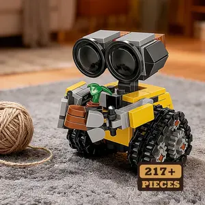 Classic Movie 200+pcs Mini Robot Wall-e MOC Building Blocks Model DIY Bricks Kits Creative Toys for Kids Children Adult Gifts